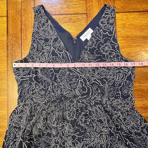 Motherhood Maternity Navy Blue Chiffon Maxi Dress V Neck Size Medium - Picture 6 of 11